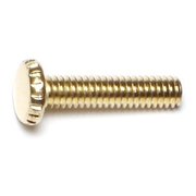MIDWEST FASTENER Thumb Screw, #8-32 Thread Size, Knurled, Brass Steel, 3/4 in Lg, 25 PK 76143